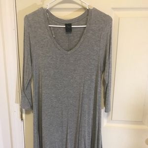 v neck shift dress